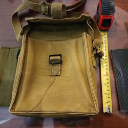 Olive Drab Canvas Messanger Bag GI Style Tactical 8in x 8in x 3in