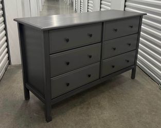 GRAY FINISH SOLID WOOD 6-DRAWER DOUBLE WIDE DRESSER IN NEW CONDITION DELIVERY AVAILABLE