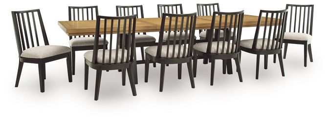 Galliden Black Extension Dining Table and 10 Chairs (Online Special Price)