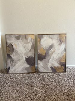 Abstract Canvas Wall Art Set of 2