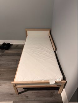 Toddler bed and mattress