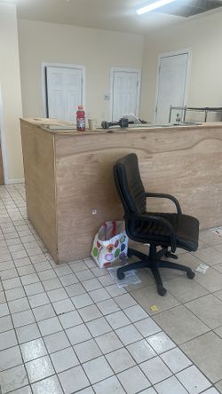 Counter and chair
