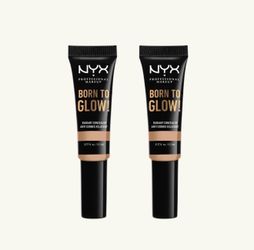 2 Pieces Of NYX Professional Makeup Born To Glow Radiant Undereye Concealer, Natural