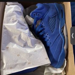 Blue Suede Retro Jordan 5s