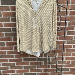 Michael Kors- Gold Chain Detail Blouse 