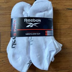NWT Reebok men’s performance low cut socks 6 pairs