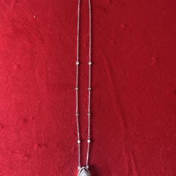 Teardrop Pear Double Halo Diamond By The Yard 14k White Gold Necklace Pendant 