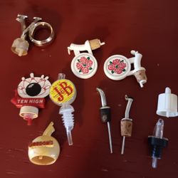 Vintage Bottle Topper Pourer Lot Of 10