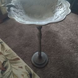 Antique Hummingbird Cast Iron Bird, Bath