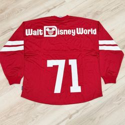 2026 Disney Parks Walt Disney World Spirit Jersey Red Size Large 71 Hockey New