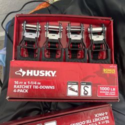Husky Ratchet Tie Down 4 Pack 