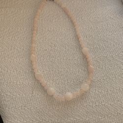 Pink Quartz Real Stone Necklace