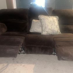Brown Recliner Sofa 