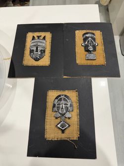 African-style decorative masks/wall plaques