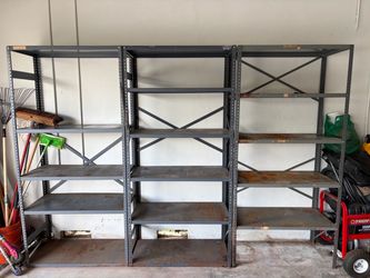 Free metal shelves. 6 total