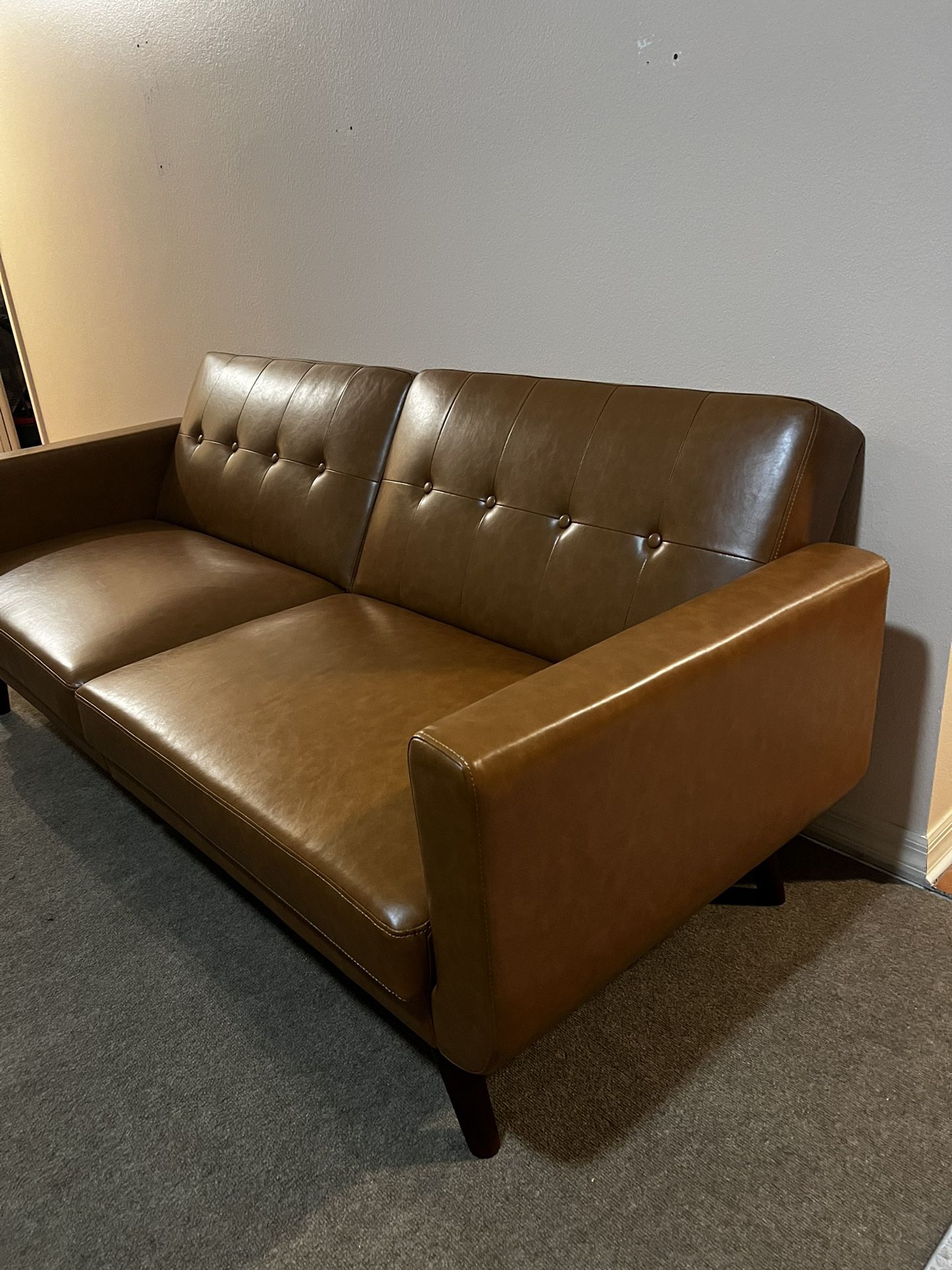  Brand New  Couch Sofa Futon Sleeper Flux Leather 