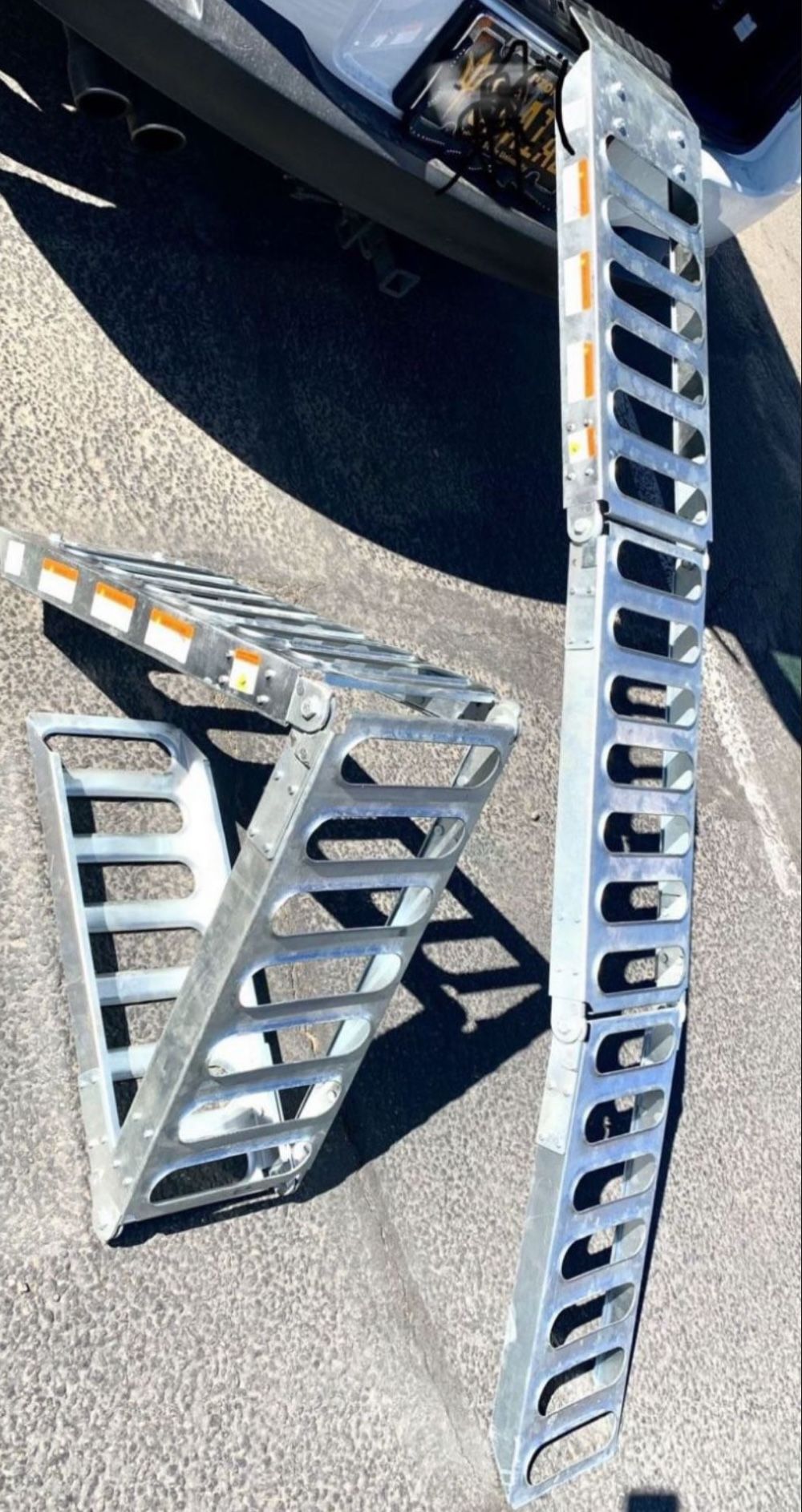 Special Heavy duty tri-fold steel ramp 500Lbs L76/(27+24+24)xW11x2