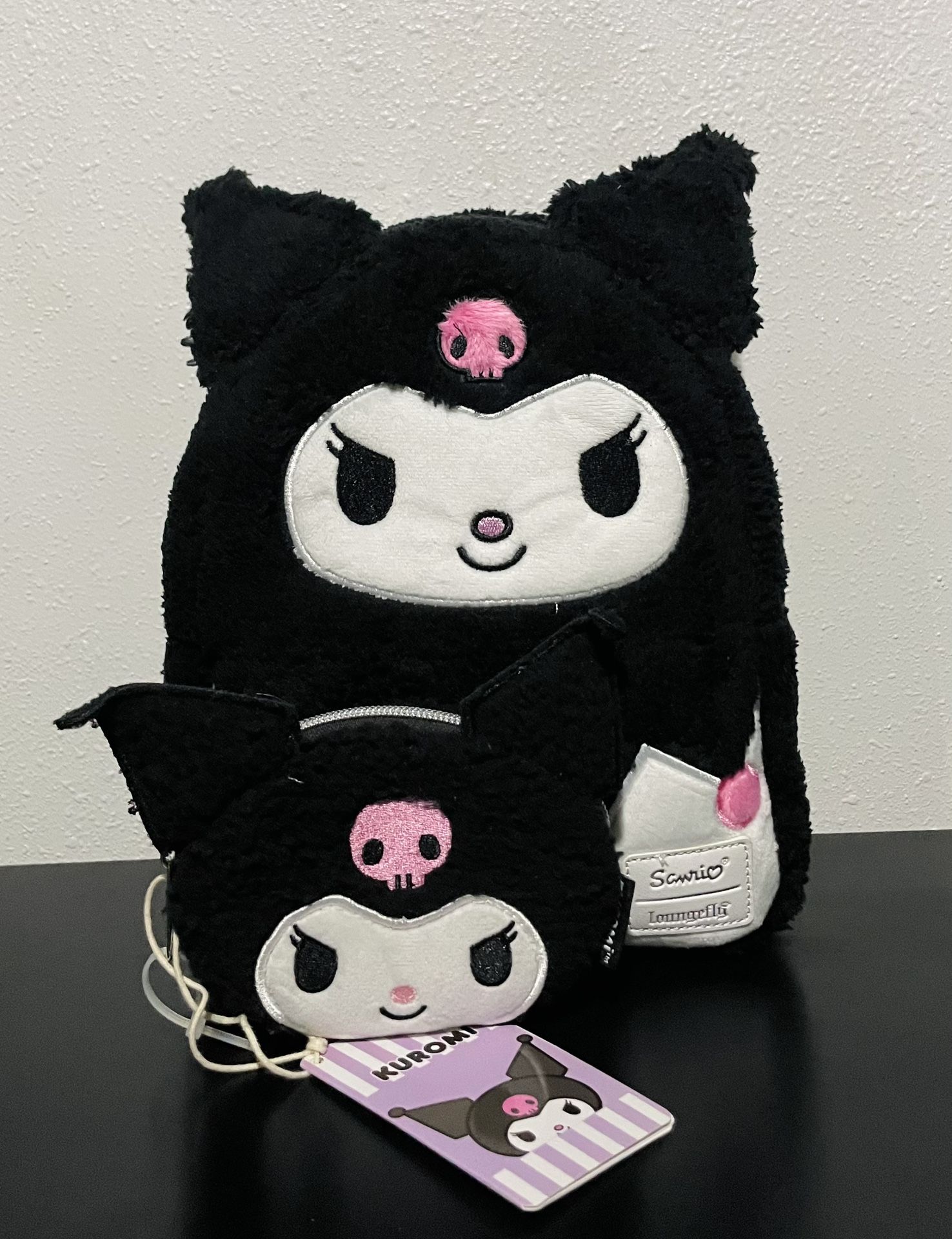 Loungefly Sanrio Kuromi Mini Backpack and Coin Purse