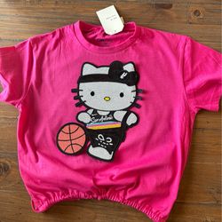 Pink spurs crop top