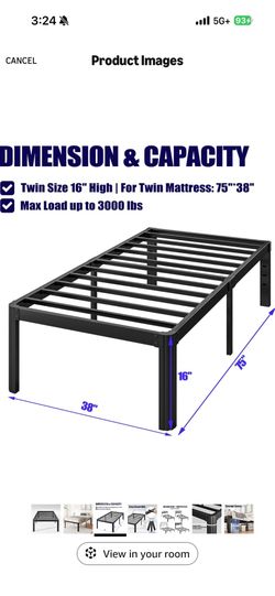 Twin bed frame