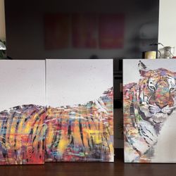 Abstract Tiger Art – 3-Piece Canvas Set (NEW)