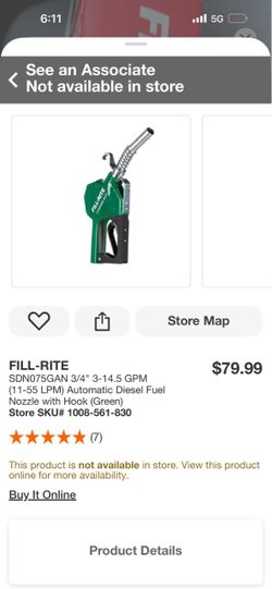Fill-Rite Automatic Diesel Fuel Nozzle Green