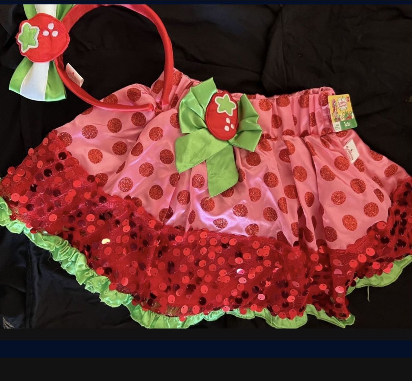 New Strawberry Shortcake Skirt And Headband