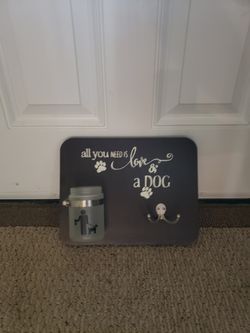 Dog Leash And Waste Bag Wall Mount