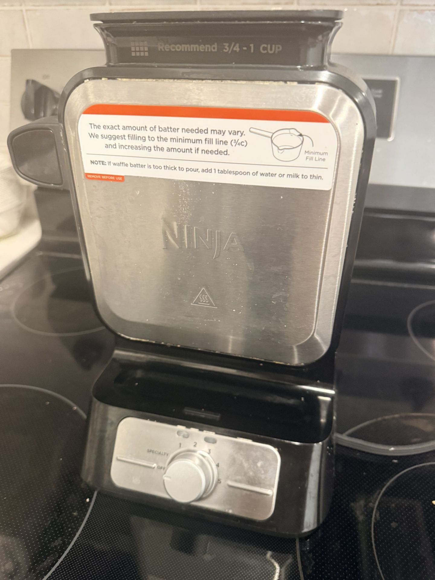 Waffle Maker Ninja Brand Originally $80