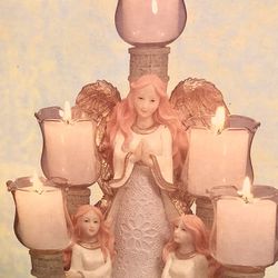 “MOTHER’S  DAY ?”  ANGEL  VOTIVE  CANDLE  HOLDER