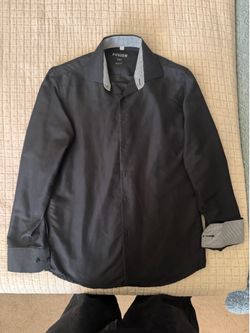 Fusion Black Button Up