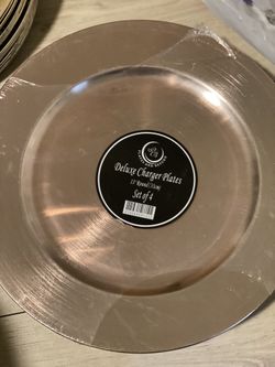 Deluxe Chargers Size 13”rose Color