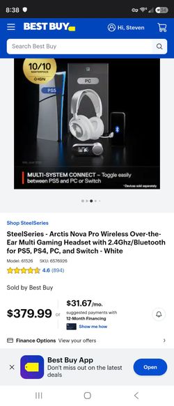SteelSeries Arctis Nova Pro Wireless Gaming Headset White