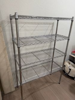 4 tier Chrome Wire Storage Rack