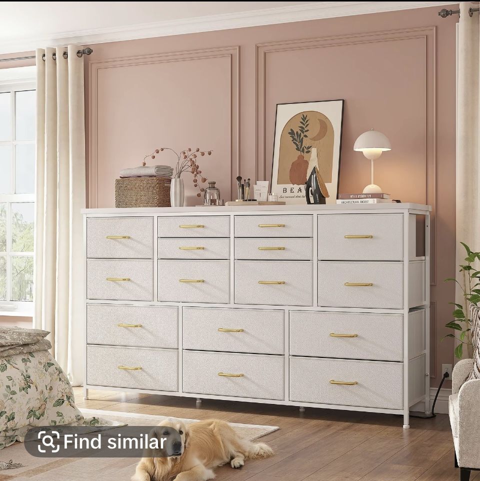 White Dresser with Outlets