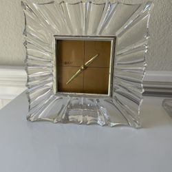 Clock – Mikasa Brand, 8 In.², Krystle, Excellent Condition
