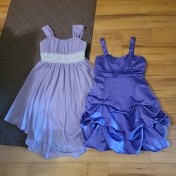 2 Purple Girls Formal Dresses 