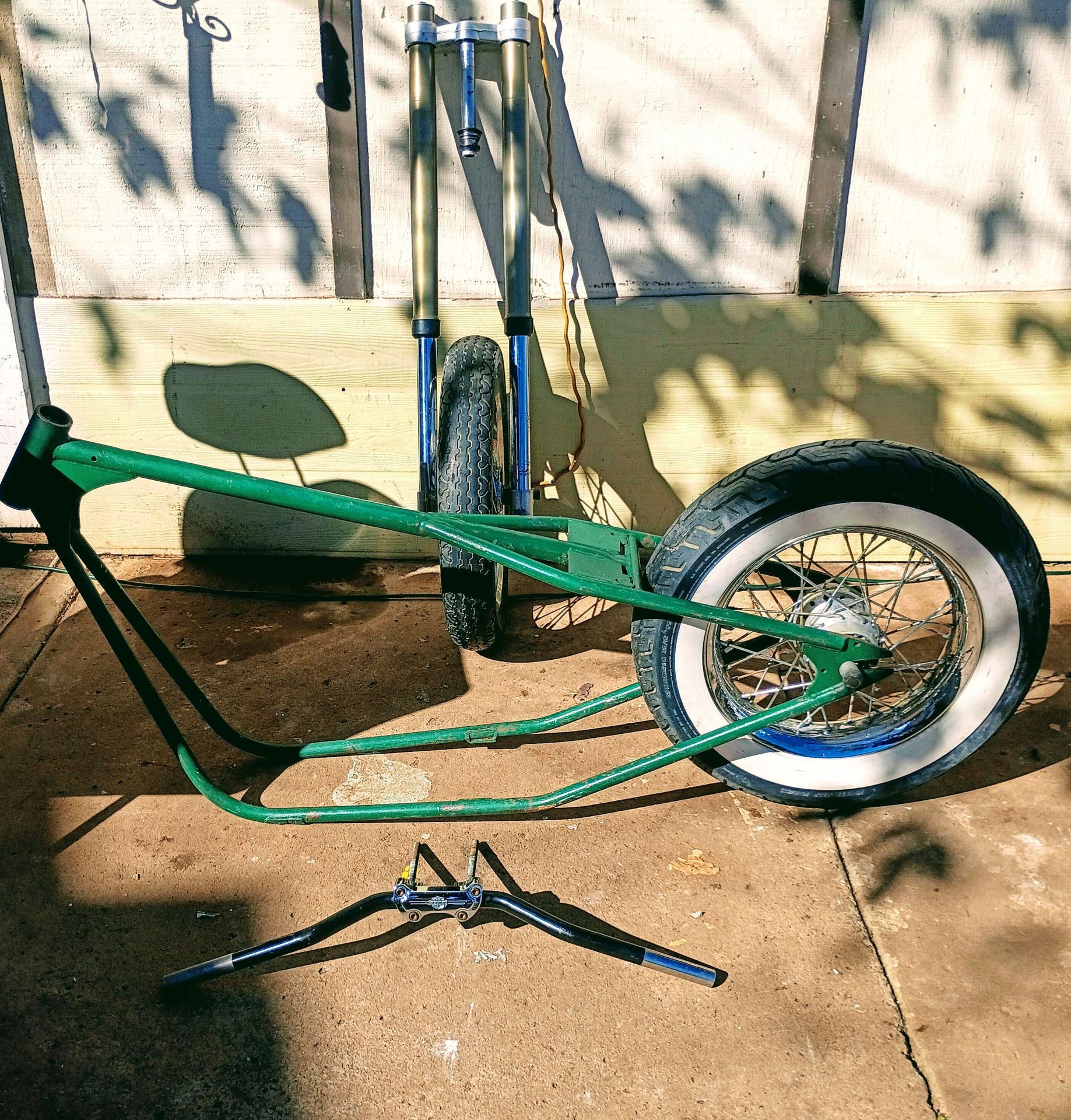 Custom Chopper Project – Unique Rolling Chassis (Frame / Wheels / Bars)