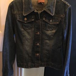 Cool, denim, fitted jacket, size M