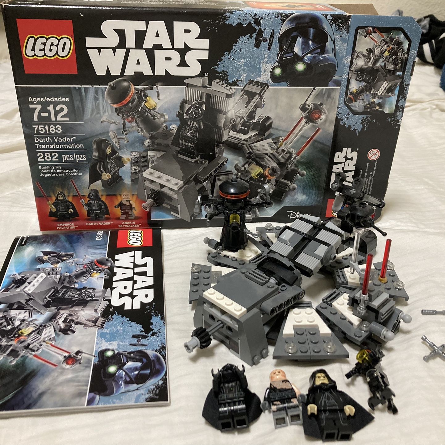 LEGO Star Wars 75183 Darth Vader Transformation 100% COMPLETE +