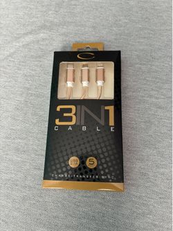 3 in 1 phone charger cable