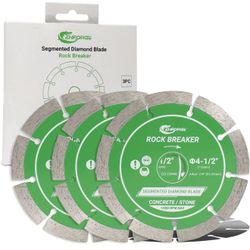 4-1/2 inch Segmented Diamond Blade, Diamond Cutting Wheel for Angle Grinder Stone, Diamond Blade for Angle Grinder, 4.5" Stone Blade for Cutting Concr