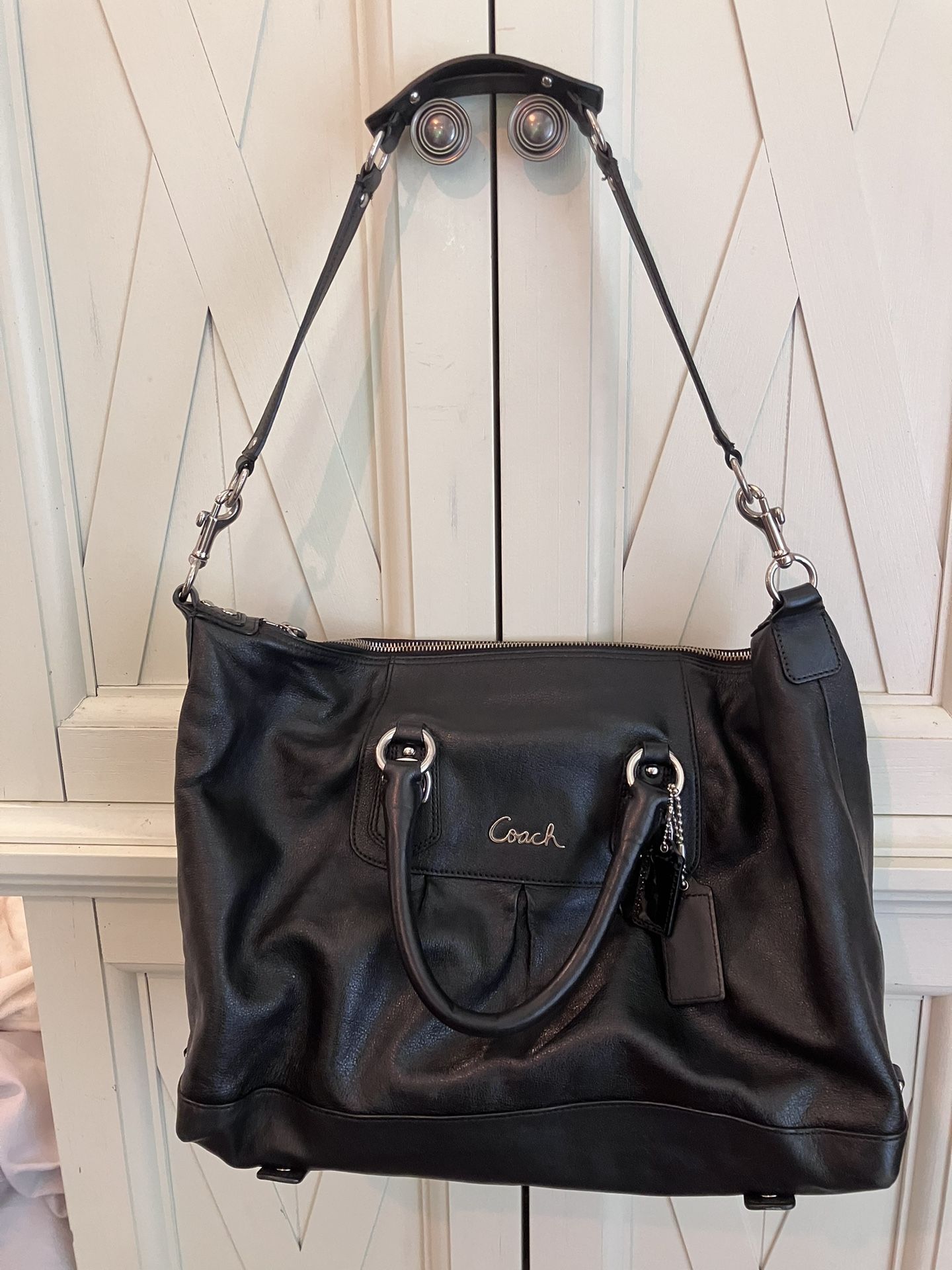 Coach Black Leather Hand Bag