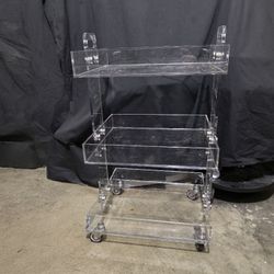 New Acrylic Multi-use 3 Teir Wheeled Cart