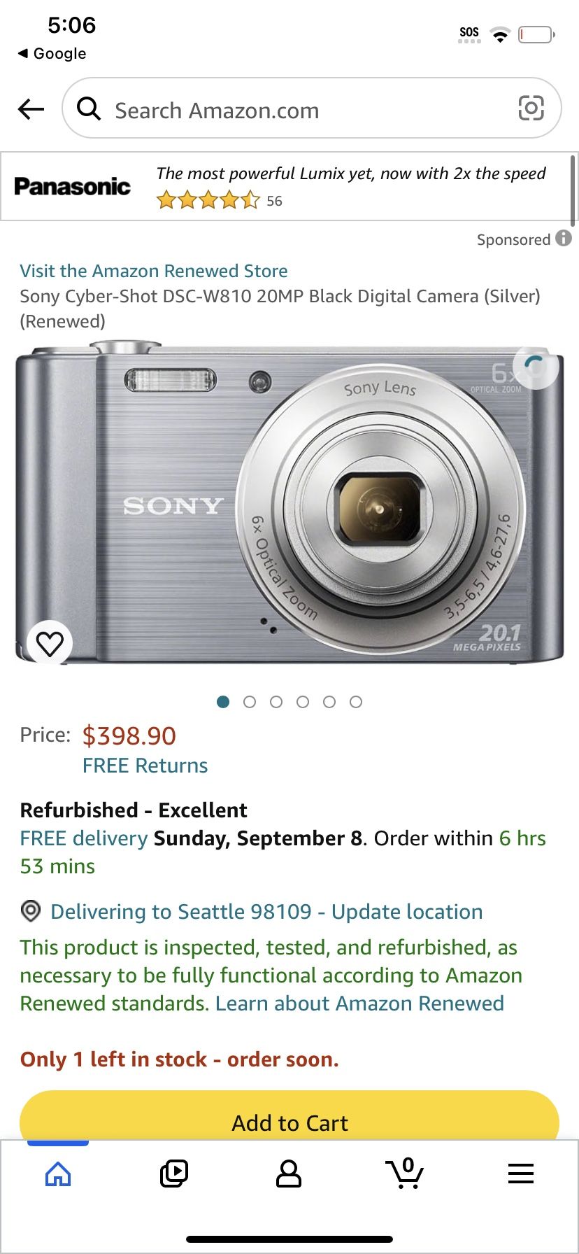 Sony Hyper Shot And Samsung Mini Hard Drive 1 Tb
