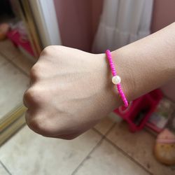 pearl seed bead bracelet 