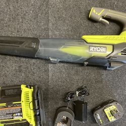 Ryobi leaf Blower,inflator, Battery, and Charger combo