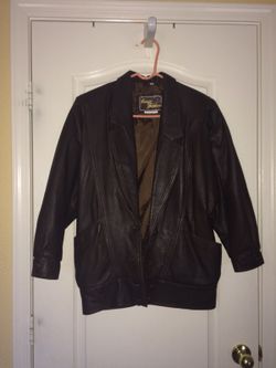 Ladies brown leather jacket
