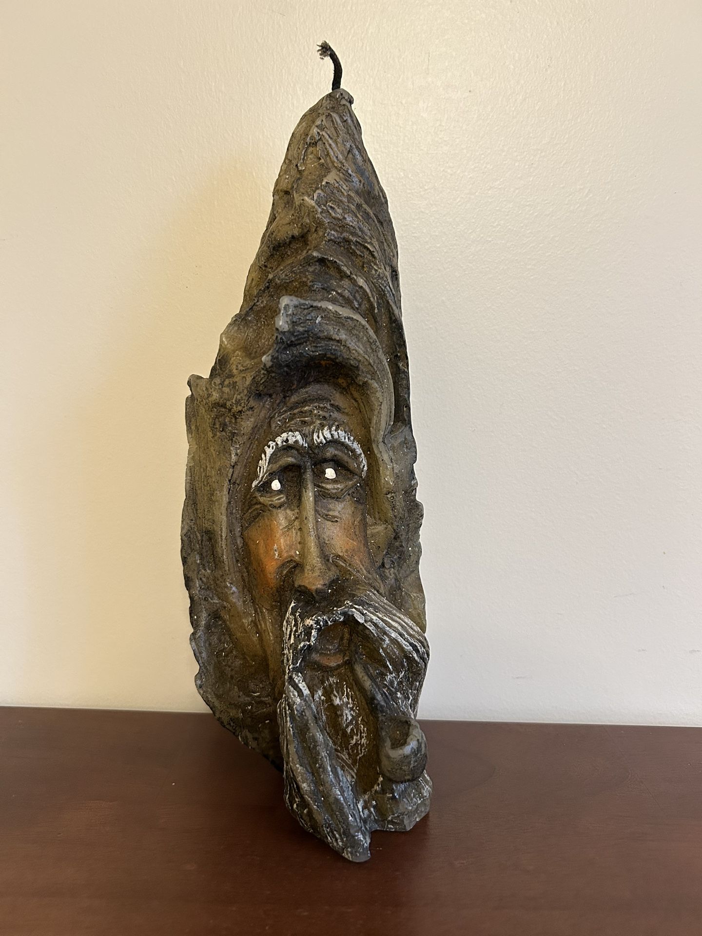 Carved Wax Old Man Tree Candle