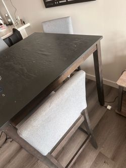 Bistro chairs and table